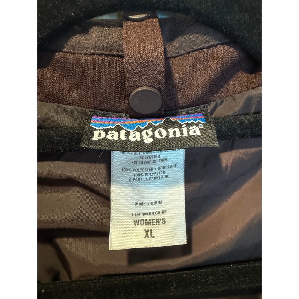 Patagonia Womens H2No Waterproof Parka Jacket Brown XL Rain Coat Shell Longline - Picture 5 of 13